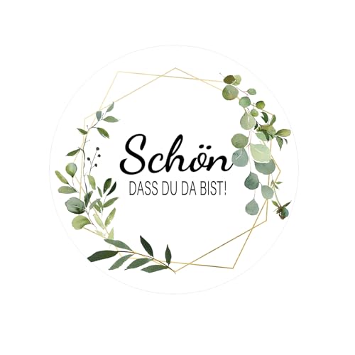 120 Stück Aufkleber Schön, dass du da bist 4cm Gastgeschenk Hochzeit Aufkleber Wedding Sticker für Schokolade Geburtstag Konfirmation Taufe und andere Feste 120 Stück Aufkleber Schön, dass du da bist 4cm Gastgeschenk Hochzeit Aufkleber Wedding Sticker für Schokolade Geburtstag Konfirmation Taufe und andere Feste von SUPECHUNYI