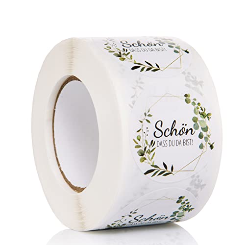500 Stück Aufkleber Schön, dass du da bist 4cm Gastgeschenk Hochzeit Aufkleber Wedding Sticker für Schokolade Geburtstag Konfirmation Taufe und andere Feste 500 Stück Aufkleber Schön, dass du da bist 4cm Gastgeschenk Hochzeit Aufkleber Wedding Sticker für Schokolade Geburtstag Konfirmation Taufe und andere Feste von SUPECHUNYI