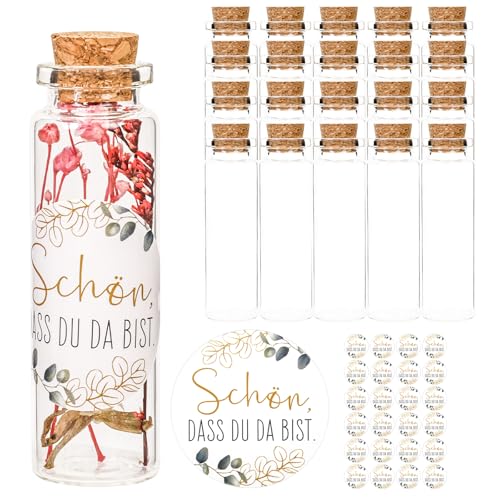 Gastgeschenke Hochzeit Kleine Glasflaschen mit Aufkleber Schön, dass du da bist Reagenzglas Reagenzgläser Glas Glasröhrchen Glasfläschchen Gläser mit Korken Hochzeitsdeko für Blumensamen Blumen Gewürz Gastgeschenke Hochzeit Kleine Glasflaschen mit Aufkleber Schön, dass du da bist Reagenzglas Reagenzgläser Glas Glasröhrchen Glasfläschchen Gläser mit Korken Hochzeitsdeko für Blumensamen Blumen Gewürz von SUPECHUNYI
