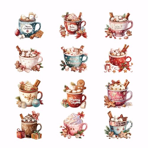 SUPERDANT 12 x Desserttasse Wärmeübertragung Weihnachts Bügelbilder Kunststoff Aufkleber Set Kleidung Bügelbilder Für T Shirts Segeltuchtaschen Jacken Kissen DIY Bastelarbeiten Für Den Urlaub SUPERDANT 12 x Desserttasse Wärmeübertragung Weihnachts Bügelbilder Kunststoff Aufkleber Set Kleidung Bügelbilder Für T Shirts Segeltuchtaschen Jacken Kissen DIY Bastelarbeiten Für Den Urlaub von SUPERDANT