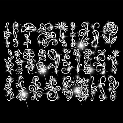 SUPERDANT 28 Stück Blumen Und Muster Strass Hotfix Zum Aufbügeln Wirbelreben Strasssteinen Glitzernde Stras Transfer zum Aufbügeln DIY Strass Hotfix Transfer Patch Für T Shirts Kleidung Hüte Jeans SUPERDANT 28 Stück Blumen Und Muster Strass Hotfix Zum Aufbügeln Wirbelreben Strasssteinen Glitzernde Stras Transfer zum Aufbügeln DIY Strass Hotfix Transfer Patch Für T Shirts Kleidung Hüte Jeans von SUPERDANT