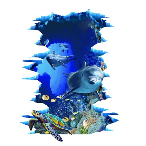 SUPERDANT 3D Gebrochene Wandtattoo Blaue Delfine Wandsticker Schildkröten Ozeanwelt Wandaufkleber Unter Dem Meer Tropische Fische DIY Vinylaufkleber Zum Abziehen Und Aufkleben Für Boden Kinder Jungen SUPERDANT 3D Gebrochene Wandtattoo Blaue Delfine Wandsticker Schildkröten Ozeanwelt Wandaufkleber Unter Dem Meer Tropische Fische DIY Vinylaufkleber Zum Abziehen Und Aufkleben Für Boden Kinder Jungen von SUPERDANT
