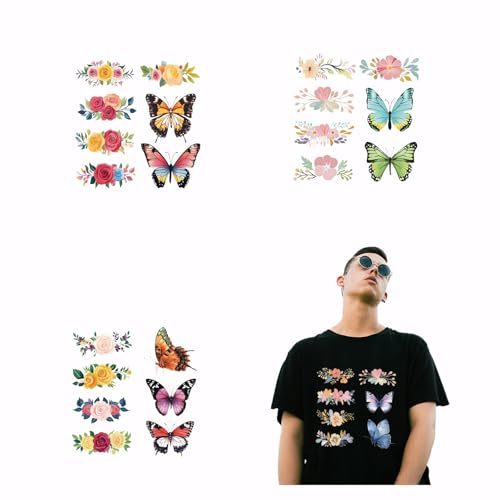 SUPERDANT 4 Stil Blumen Schmetterlings Wärmeübertragungs Rose Bügelbilder Plastikfolie Logo Aufkleber Set Kleidung Bügelbilder Für Mädchen T Shirts Leinentaschen Jacken Heimwerkerarbeiten SUPERDANT 4 Stil Blumen Schmetterlings Wärmeübertragungs Rose Bügelbilder Plastikfolie Logo Aufkleber Set Kleidung Bügelbilder Für Mädchen T Shirts Leinentaschen Jacken Heimwerkerarbeiten von SUPERDANT