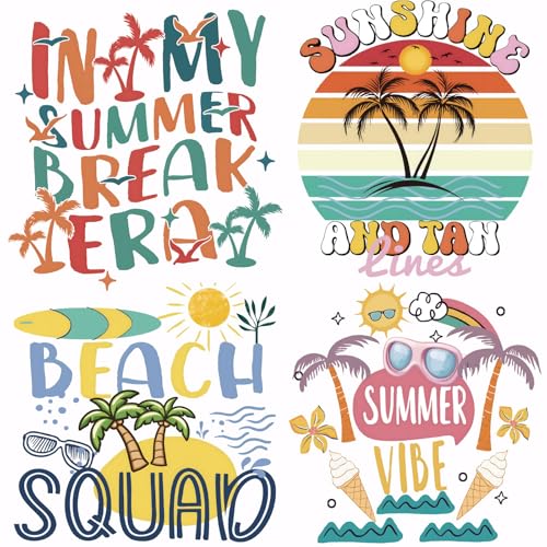 SUPERDANT 4 Stück Sommermotiv Wärmeübertragung Eiscreme Strand Bügelbilder Kunststoff Aufkleber Set Kleidung Aufbügelbilder Für T Shirts Segeltuchtaschen Jacken Bastelarbeiten 25x25cm SUPERDANT 4 Stück Sommermotiv Wärmeübertragung Eiscreme Strand Bügelbilder Kunststoff Aufkleber Set Kleidung Aufbügelbilder Für T Shirts Segeltuchtaschen Jacken Bastelarbeiten 25x25cm von SUPERDANT