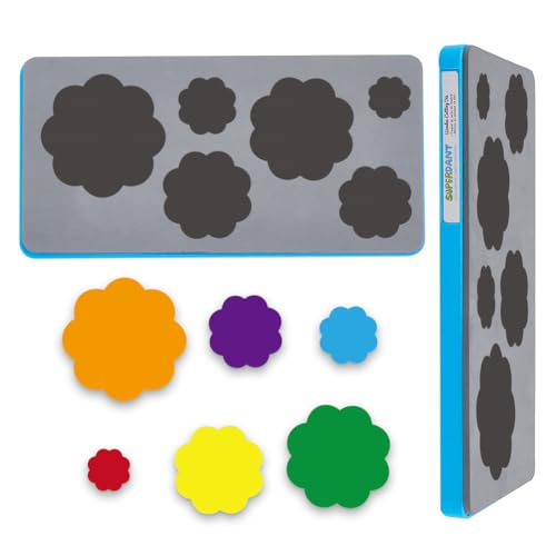 SUPERDANT 6 Größen Blumen Leder Stanzformen Schneidwerkzeug Blumen Holzschneidwerkzeug Leder Stanzform DIY Schneidwerkzeug Kunsthandwerk Werkzeug Kunstleder Stempel Brosche Kopfschmuck DIY von SUPERDANT