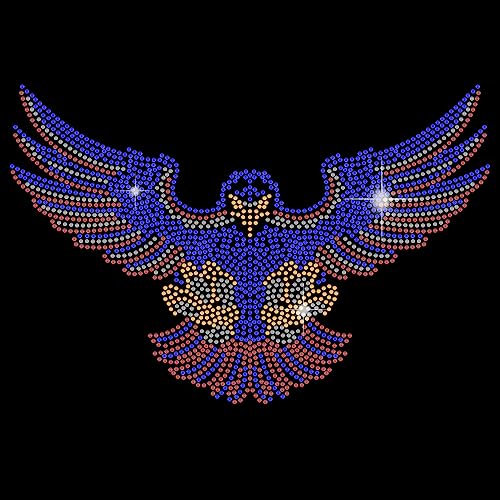 SUPERDANT Adler Strass Hotfix Zum Aufbügeln Amerikanische Flagge Bügelbild Strass Zum Aufbügeln Kleidung Reparatur Stras Hotfix Transfer Patch Applikation Für T Shirts Schuhe von SUPERDANT