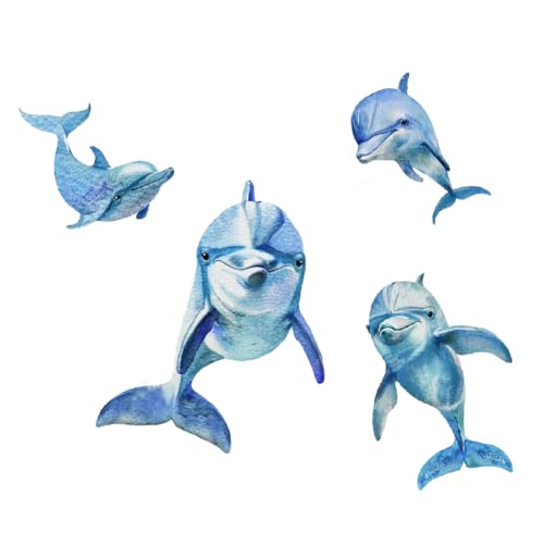 SUPERDANT Wandaufkleber Aquarell Delfin Wandsticker Blauer Delfin Wandtattoo 4 Stück Niedliche Meerestiere Vinyl Wandsticker Dekor DIY Wanddekoration Für Kinderzimmer Kleinkinderzimmer Babyzimmer SUPERDANT Wandaufkleber Aquarell Delfin Wandsticker Blauer Delfin Wandtattoo 4 Stück Niedliche Meerestiere Vinyl Wandsticker Dekor DIY Wanddekoration Für Kinderzimmer Kleinkinderzimmer Babyzimmer von SUPERDANT