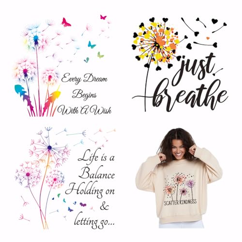 SUPERDANT Bügelbilder Mit Löwenzahnlinien 4 Blatt Wärmeübertragungsfolie Mit Blumen Motiv Aufkleber Set Kleidung Zum Aufbügeln Für T Shirt Kapuzenpullover Segeltuchtaschen Kissen Jacken Bastelarbeiten SUPERDANT Bügelbilder Mit Löwenzahnlinien 4 Blatt Wärmeübertragungsfolie Mit Blumen Motiv Aufkleber Set Kleidung Zum Aufbügeln Für T Shirt Kapuzenpullover Segeltuchtaschen Kissen Jacken Bastelarbeiten von SUPERDANT