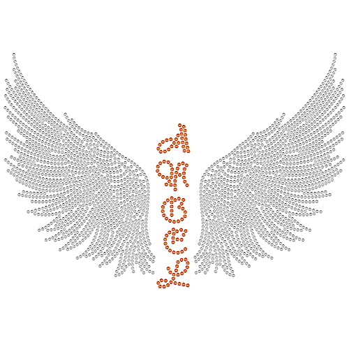 SUPERDANT Engelsflügel Zum Aufbügeln Strass Transfer Engel Kristall Wärmeaufkleber Halloween Dekoration Bling Patch Kleidungsreparatur Applikation Weste Schuhe Hut Jacke Dekor DIY Zubehör von SUPERDANT
