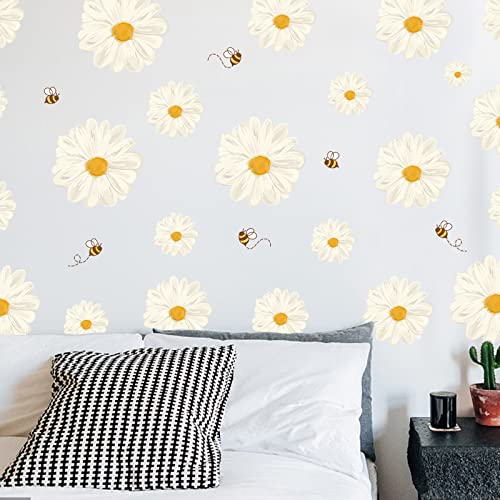SUPERDANT Gänseblümchen-Wandaufkleber Weiße Blumenbienen Vinyl-Wandaufkleber Weiße Gänseblümchen-Aufkleber Abziehen Und Aufkleben Wanddekoration Halbtransparent Für Kinderzimmer Spielzimmer SUPERDANT Gänseblümchen-Wandaufkleber Weiße Blumenbienen Vinyl-Wandaufkleber Weiße Gänseblümchen-Aufkleber Abziehen Und Aufkleben Wanddekoration Halbtransparent Für Kinderzimmer Spielzimmer von SUPERDANT