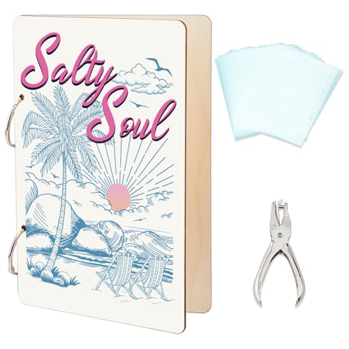SUPERDANT Grußkarten Organizer Mit Sommer Strand Motiv Grußkartenordner Aus Holz 2 Ring Postkartenalbum Für Geburtstage Und Hochzeiten Mit Locher Und 20 Taschen Salty Soul SUPERDANT Grußkarten Organizer Mit Sommer Strand Motiv Grußkartenordner Aus Holz 2 Ring Postkartenalbum Für Geburtstage Und Hochzeiten Mit Locher Und 20 Taschen Salty Soul von SUPERDANT