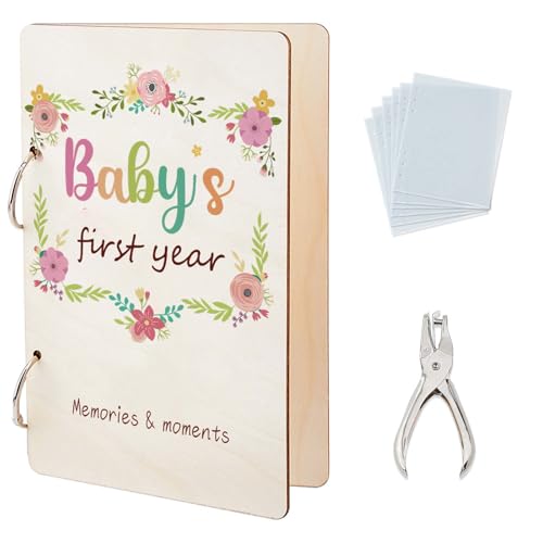 SUPERDANT Grußkarten Organizer Set Mit Cartoon Blumenmotiv Für Das Erste Jahr Des Babys Aus Holz Wunderbare Erinnerungen Kartenhalter Ordner Mit 2 Ring 20 Innentaschen Und Locher Für Babyparty 24x16cm SUPERDANT Grußkarten Organizer Set Mit Cartoon Blumenmotiv Für Das Erste Jahr Des Babys Aus Holz Wunderbare Erinnerungen Kartenhalter Ordner Mit 2 Ring 20 Innentaschen Und Locher Für Babyparty 24x16cm von SUPERDANT