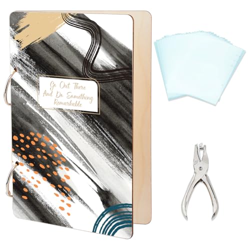 SUPERDANT Grußkarten-Organizer-Set mit abstrakten Pinselstrichen, wundervolle Erinnerungen, Holzkartenhalter, Buch, mit 2 Ringen, 20 Taschen und Stanzer, für Geburtstag, Hochzeit, Geschenk, 24 x 16 cm SUPERDANT Grußkarten-Organizer-Set mit abstrakten Pinselstrichen, wundervolle Erinnerungen, Holzkartenhalter, Buch, mit 2 Ringen, 20 Taschen und Stanzer, für Geburtstag, Hochzeit, Geschenk, 24 x 16 cm von SUPERDANT