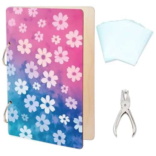 SUPERDANT Grußkarten-Organizer-Set mit weißen Blumen, Motiv: wundervolle Erinnerungen, rosa und blau, Holz-Kartenhalter, mit 2 Ringen, 20 Innentaschen und Stanzer, für Geburtstag, Hochzeit, Geschenk SUPERDANT Grußkarten-Organizer-Set mit weißen Blumen, Motiv: wundervolle Erinnerungen, rosa und blau, Holz-Kartenhalter, mit 2 Ringen, 20 Innentaschen und Stanzer, für Geburtstag, Hochzeit, Geschenk von SUPERDANT