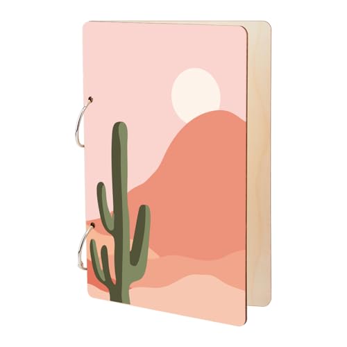 SUPERDANT Grußkartenalbum Halter Buch Im Bohemian Stil Hochzeitstagebuch Grußkarten Organizer Grüne Blätter Planer Grußkarten Binder Aus Holz Mit 2 Ring Geburtstagsgeschenk von SUPERDANT