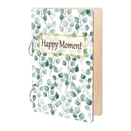 SUPERDANT Happy Moment Grußkarten Organizer Ringbuch Für Lose Blätter Grußkarten Binder Grußkartenalbum Halter Buch 2 Ringe Cover Mit Aquarellblättern Aufbewahrungsbuch Geschenk Für Besondere Momente von SUPERDANT