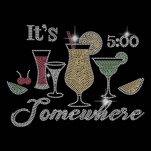 SUPERDANT Hotfix Strass Aufbügler Zum Aufbügeln Getränke Cocktail Bling Aufkleber It'S 5:00 Somewhere T Shirt Kristall Wärmeübertragung Hotfix Aufkleber Aufnäher Kristall Dekor Für Frauen Kleidung SUPERDANT Hotfix Strass Aufbügler Zum Aufbügeln Getränke Cocktail Bling Aufkleber It'S 5:00 Somewhere T Shirt Kristall Wärmeübertragung Hotfix Aufkleber Aufnäher Kristall Dekor Für Frauen Kleidung von SUPERDANT
