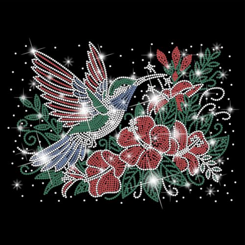 SUPERDANT Kolibri und Blumen zum Aufbügeln auf Strasssteinen, glitzerndes Glas, Strass, Aufkleber, Vögel, DIY, Hotfix-Transfer-Aufkleber, Kristall, für T-Shirt, Kleidung, Hoodies, Kunst, Handwerk, SUPERDANT Kolibri und Blumen zum Aufbügeln auf Strasssteinen, glitzerndes Glas, Strass, Aufkleber, Vögel, DIY, Hotfix-Transfer-Aufkleber, Kristall, für T-Shirt, Kleidung, Hoodies, Kunst, Handwerk, von SUPERDANT
