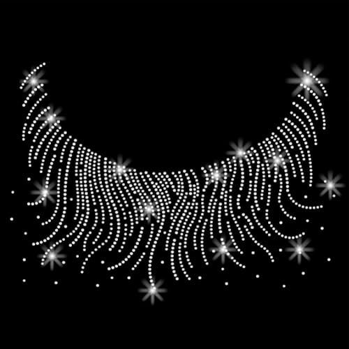 SUPERDANT Kragenquaste Kristall Strass Aufbügler Transfer Applikation DIY Transfer Aufkleber Rundhalsausschnitt Glitzer Strass Muster Dekoration Für T Shirt Tasche Kissen Jacken 29.7x21cm SUPERDANT Kragenquaste Kristall Strass Aufbügler Transfer Applikation DIY Transfer Aufkleber Rundhalsausschnitt Glitzer Strass Muster Dekoration Für T Shirt Tasche Kissen Jacken 29.7x21cm von SUPERDANT