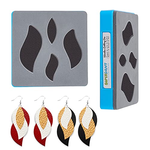 SUPERDANT Leder Stanzformen Mehrlagige Ohrring Holzstanzformen Blattform Schneidemaschine Leder Stanzform Stanzmaschine Mit Kunststoff Schutzbox Und Eva Schaum Für Heimwerkerarbeiten 10x10 cm SUPERDANT Leder Stanzformen Mehrlagige Ohrring Holzstanzformen Blattform Schneidemaschine Leder Stanzform Stanzmaschine Mit Kunststoff Schutzbox Und Eva Schaum Für Heimwerkerarbeiten 10x10 cm von SUPERDANT