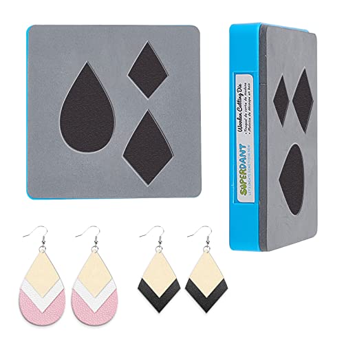 SUPERDANT Leder Stanzform Schichtohrringe Holzstanzen Wassertropfen Diamantform Schneidemaschine Lederschmuck Stanzmaschine Mit Schutzbox Und EVA Schaum Für DIY Handwerk SUPERDANT Leder Stanzform Schichtohrringe Holzstanzen Wassertropfen Diamantform Schneidemaschine Lederschmuck Stanzmaschine Mit Schutzbox Und EVA Schaum Für DIY Handwerk von SUPERDANT
