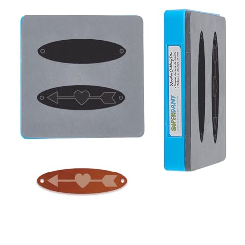 SUPERDANT Leder Stanzformen Für Lederarmbänder Pfeil Und Herz Design Manschettenarmband Leder Stanzform Kunstleder Stanzmaschine Lederhandwerk Stanzwerkzeug Für Armbänder Schmuckherstellung DIY von SUPERDANT
