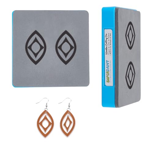 SUPERDANT Leder Stanzformen In Form Gekreuzter Schiffchen Leder Stanzform Für Lederohrringe Stanzformen Vintage Shuttle Rhombus Dekor Für DIY Kunsthandwerk von SUPERDANT
