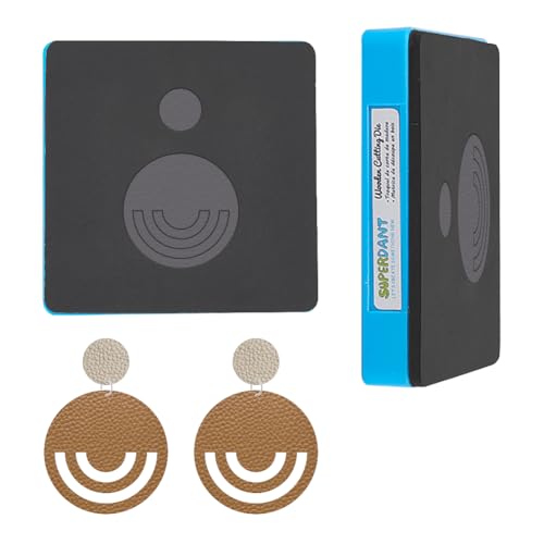 SUPERDANT Leder Stanzformen Kreis Ohrring Stanzer Boho Rundohrring Leder Stanzform Bastelmaschine Kunstleder Stanzformen Für Frauen Und Mädchen Schmuck Baumelnde Ohrringe Geschenke DIY von SUPERDANT