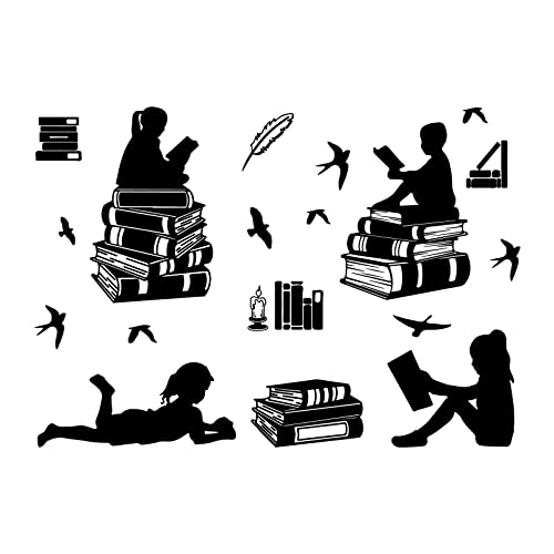 SUPERDANT Lesende Kinder-Wandaufkleber Bibliothek Leseecke Dekor Kerze Schwalbenfeder Wandaufkleber Abziehen Und Aufkleben Für Kinderzimmer Klassenzimmer Schulanfang SUPERDANT Lesende Kinder-Wandaufkleber Bibliothek Leseecke Dekor Kerze Schwalbenfeder Wandaufkleber Abziehen Und Aufkleben Für Kinderzimmer Klassenzimmer Schulanfang von SUPERDANT