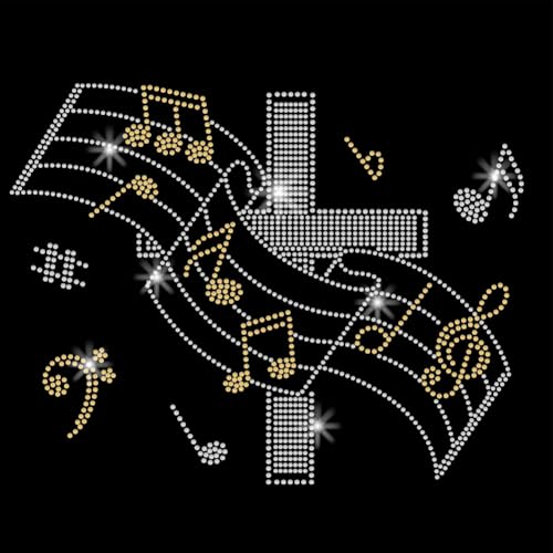 SUPERDANT Musiknoten Aufbügler Strass Transfer Musikpartitur Aufbügler Kristall Wärmeübertragung Hotfix Aufkleber Kleidungsreparatur Diamant Patch Für T Shirt Kleidung Taschen SUPERDANT Musiknoten Aufbügler Strass Transfer Musikpartitur Aufbügler Kristall Wärmeübertragung Hotfix Aufkleber Kleidungsreparatur Diamant Patch Für T Shirt Kleidung Taschen von SUPERDANT
