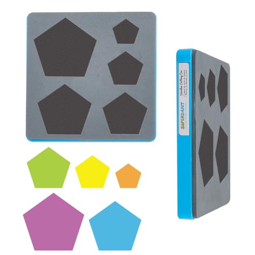 SUPERDANT Pentagon Stanzformen 5 Größe Für Vielseitige DIY Lederstanzer Kunstleder Stanzungen Leder Stanzwerkzeug Für Schmuck DIY Holzstanzen Für PVC Karton Bastelpapier von SUPERDANT