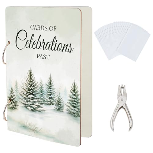 SUPERDANT Pine Forest Grußkarten Organizer Grußkarten Ordner Aus Holz Kartenhalter 2 Ring Postkartenalbum Für Geburtstage Und Hochzeiten Mit Locher Und 20 Taschen SUPERDANT Pine Forest Grußkarten Organizer Grußkarten Ordner Aus Holz Kartenhalter 2 Ring Postkartenalbum Für Geburtstage Und Hochzeiten Mit Locher Und 20 Taschen von SUPERDANT