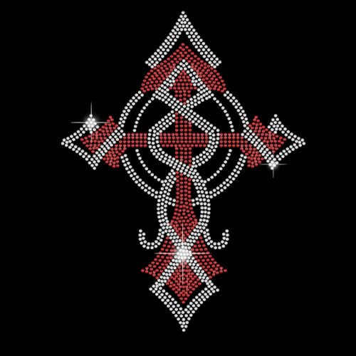 SUPERDANT Rotes Kreuz Strass Hotfix Zum Aufbügeln Selbstklebender Heißbohrer Kristall Strass Hotfix Transfer Patch Motivtransferapplikation Bügelbild Strass Zum Aufbügeln Für Bastelarbeiten T Shirts von SUPERDANT