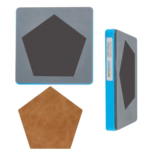 SUPERDANT Leder Stanzformen Lederuntersetzer Fünfeckige Holzstanzform Für Lederr Vintage Tassenmatten Stanzformen Lederstanzen Für Heimwerker Stanzform Die Herstellung von Leder Wechseltaschen von SUPERDANT