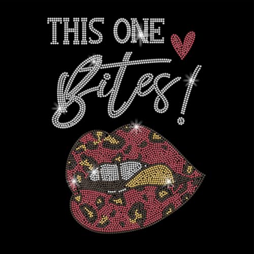 SUPERDANT Strass Hotfix Zum Aufbügeln Die Lippe This One Bites Glitzernde Glas Strass Transfer zum Aufbügeln DIY Bügelbild Stras Zums Aufbügel Für T Shirts Kleidung Hoodies Kunst Handwerk Geschenke von SUPERDANT