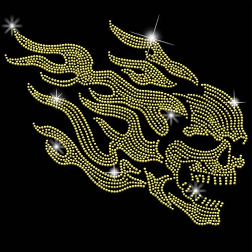 SUPERDANT Totenkopf-Flammen-Strass-Aufkleber zum Aufbügeln, Skelett, Glitzer, Glas, Strass, Aufkleber, Transfer-Aufkleber, Kristall, Hitze, Strass-Patches für T-Shirt, Kleidung, Hoodies, Kunst SUPERDANT Totenkopf-Flammen-Strass-Aufkleber zum Aufbügeln, Skelett, Glitzer, Glas, Strass, Aufkleber, Transfer-Aufkleber, Kristall, Hitze, Strass-Patches für T-Shirt, Kleidung, Hoodies, Kunst von SUPERDANT