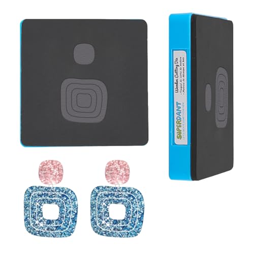 SUPERDANT Unregelmäßige Geometrie Ohrring Leder Stanzformen Quadratische PrägungLeder Stanzform DIY Handwerk Gestanzte Kunstleder Ohrhänger Stanzformen Maschine Für Schlüsselbund von SUPERDANT