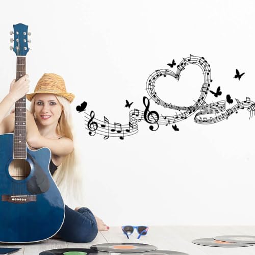 SUPERDANT Wandsticker Mit Musiknoten Musikliebe Wandaufkleber Musikinstrument Schmetterling Wandtattoo DIY Vinyl Wandsticker Für Zuhause Wohnzimmer Schlafzimmer Kinderzimmer Und Tanzzimmer SUPERDANT Wandsticker Mit Musiknoten Musikliebe Wandaufkleber Musikinstrument Schmetterling Wandtattoo DIY Vinyl Wandsticker Für Zuhause Wohnzimmer Schlafzimmer Kinderzimmer Und Tanzzimmer von SUPERDANT