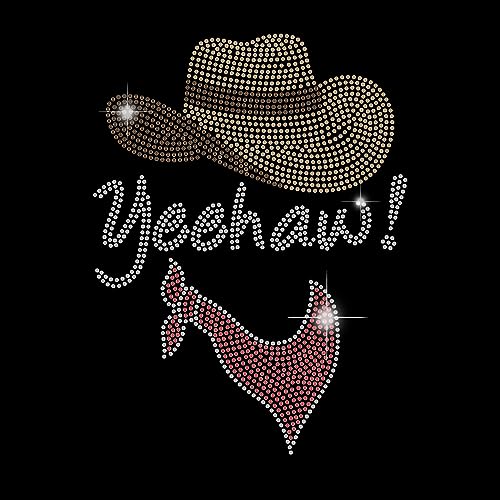 SUPERDANT Western Cowboy Zum Aufbügeln Mit Strasssteinen Wärmeübertragung T Shirt Kristalldekor Transparent Bling DIY Patch Kleidungsreparatur Hotfix Applikation Für Kleidung Jackendekorationen von SUPERDANT