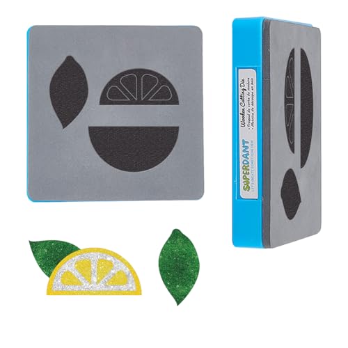 SUPERDANT Zitronenleder Holzstanzformen Zitronenblätter Baumelnde Ohrringe Stanzformen Zitronenscheiben Schlüsselanhänger Lederhandwerk Haarband Schneidemaschine Kunstleder Stanzformen Für Geschenke von SUPERDANT