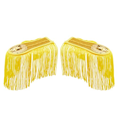 SUPERFINDINGS 1 Paar 2 Stück Gold Fransen Schulterschlaufen Ehrengarde Fransen Schulterschlaufen Orchesteruniformen Schulterklappen Kleidungsaccessoires Für Halloween Cosplay Karneval Verkleidung SUPERFINDINGS 1 Paar 2 Stück Gold Fransen Schulterschlaufen Ehrengarde Fransen Schulterschlaufen Orchesteruniformen Schulterklappen Kleidungsaccessoires Für Halloween Cosplay Karneval Verkleidung von SUPERFINDINGS