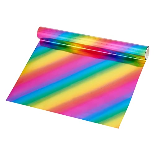 SUPERFINDINGS 1 Rolle 5 m buntes Metallic Transferfolienpapier Metallic Reaktivfolienpapier Kunststofffolienrolle für Karton Leder DIY Dekoration Breite: 19.5cm von SUPERFINDINGS