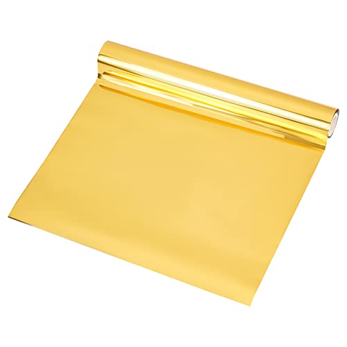 SUPERFINDINGS 1 Rolle 5 m lang Goldene Papier Metallic Transferfolie Rechteck Transferfolie Papier Reaktives Folienpapier aus Kunststoff für Karten DIY DekorationBreite :19.5cm von SUPERFINDINGS