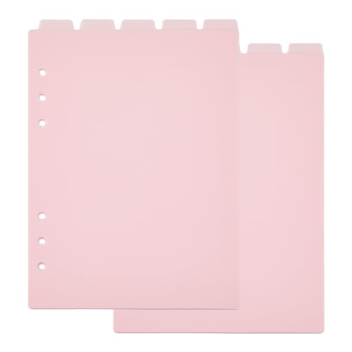 SUPERFINDINGS 10 Blatt A5 6 Löcher Ringindexseite Mattierter Kunststoff Discbound Notizbuch Index Trennblätter Rosa Blanko Obere Trennblätter Lose Blätter 21.9x14.8cm SUPERFINDINGS 10 Blatt A5 6 Löcher Ringindexseite Mattierter Kunststoff Discbound Notizbuch Index Trennblätter Rosa Blanko Obere Trennblätter Lose Blätter 21.9x14.8cm von SUPERFINDINGS