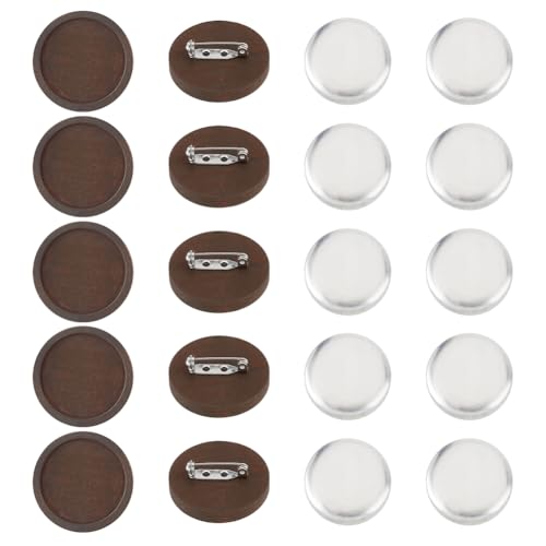 SUPERFINDINGS 10 Stück Flache Runde Broschennadel Holzbroschen Lünettentabletts Mit 24.5mm Aluminium Cabochons Stickerei Broschen DIY Set Zur Herstellung Blanker Anstecknadeln 25mm Tablett SUPERFINDINGS 10 Stück Flache Runde Broschennadel Holzbroschen Lünettentabletts Mit 24.5mm Aluminium Cabochons Stickerei Broschen DIY Set Zur Herstellung Blanker Anstecknadeln 25mm Tablett von SUPERFINDINGS