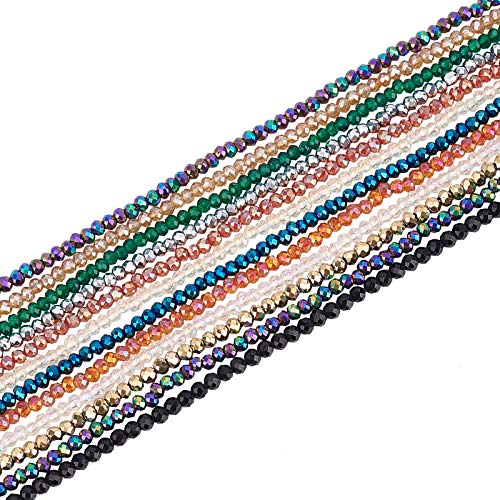 SUPERFINDINGS 12 Stränge 37-37.5cm 2mm Galvanik Glasperlen Facettiert Mehrfarbige Glas Kristallperlen mit 0.6mm Loch Für Armband Halsketten Schmuckherstellung SUPERFINDINGS 12 Stränge 37-37.5cm 2mm Galvanik Glasperlen Facettiert Mehrfarbige Glas Kristallperlen mit 0.6mm Loch Für Armband Halsketten Schmuckherstellung von SUPERFINDINGS