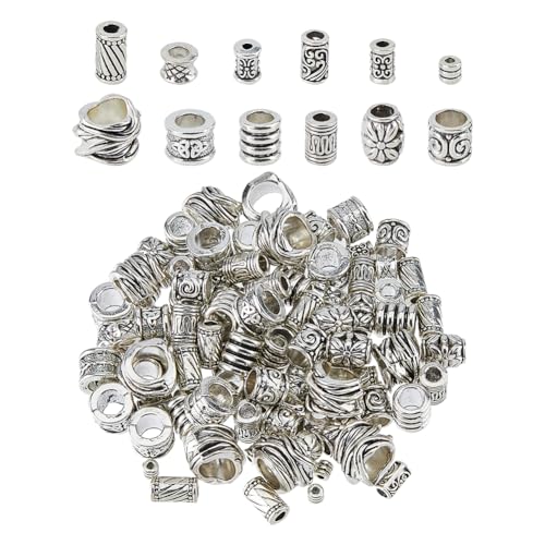 SUPERFINDINGS 120 STK 12 Stile Legierung Perlen Antik Silber Abstandsperlen Paracord Perlen Europäische Perlen Metall Großlochperlen Tibetische Stil Perlen Lose Perlen Für Armband Pracord Herstellung SUPERFINDINGS 120 STK 12 Stile Legierung Perlen Antik Silber Abstandsperlen Paracord Perlen Europäische Perlen Metall Großlochperlen Tibetische Stil Perlen Lose Perlen Für Armband Pracord Herstellung von SUPERFINDINGS