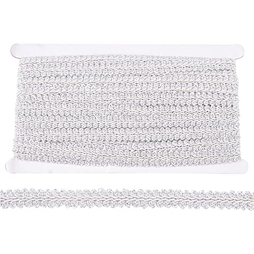 SUPERFINDINGS 12mm 13 Yards (11.88m) Silber Polyester Tausendfüßler Braid Spitzenbesatz Nähen Spitzenband Für Kostüm DIY Handwerk Nähen Schmuckherstellung von SUPERFINDINGS
