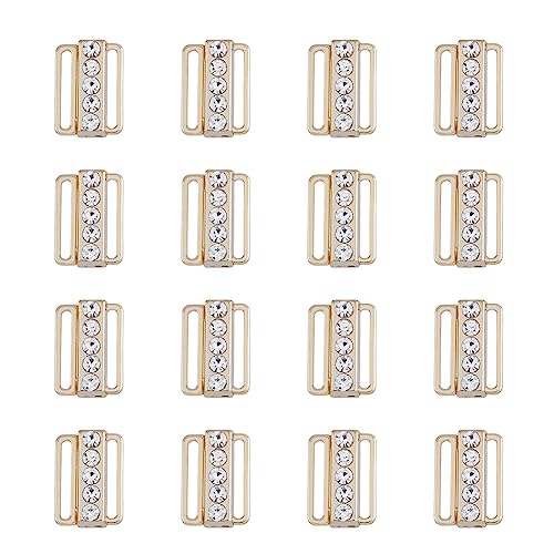 SUPERFINDINGS 16 Sets BH Strassverschluss BH Schnallen Vorderverschluss BH Bikini Haken 19x13.5mm Ersatzhaken Verschlussteil BH Clip Haken Für Badeanzug Kleidung von SUPERFINDINGS