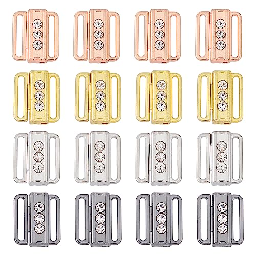 SUPERFINDINGS 16 Stück 4 Farben BH Verschluss Ersatzteil Legierung Strass Bikini Clips BH Schnalle Hakenverschluss Gemischte Farbe BH Safe Lock Frontverschluss Zum Nähen SUPERFINDINGS 16 Stück 4 Farben BH Verschluss Ersatzteil Legierung Strass Bikini Clips BH Schnalle Hakenverschluss Gemischte Farbe BH Safe Lock Frontverschluss Zum Nähen von SUPERFINDINGS